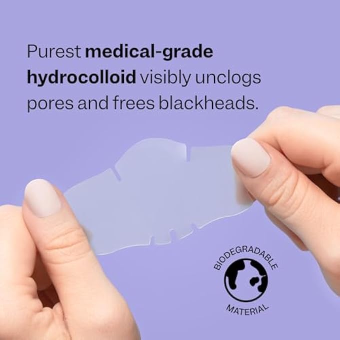Peach Slices | NOSE PORE PATCHES | MEDICAL-GRADE HYDROCOLLOID | TARGETS PORES & PIMPLES | ABSORBS OIL OVERNIGHT | VEGAN | CRUELTY-FREE | FACIAL SKIN CARE PRODUCTS | 7 CT - Image 4